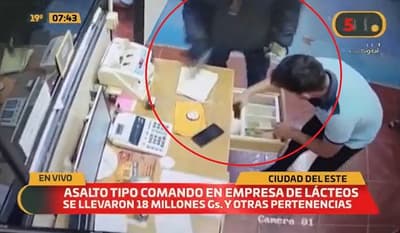 Asaltan local de lácteos y se llevan millones en el este