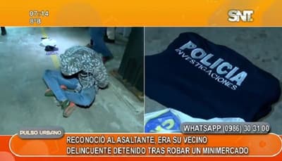 Víctima de asalto reconoce a malviviente como su vecino