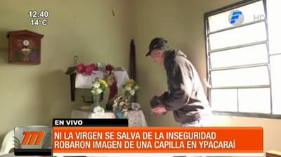 Delincuentes se llevan imagen de la Virgen en Capilla de Ypacaraí