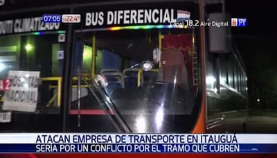 Desconocidos apedrean bus en Itauguá