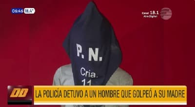 Joven queda detenido por golpear a su madre en reiteradas ocasiones