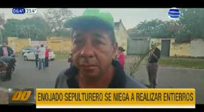 Único sepulturero de Paraguarí desafía al Intendente