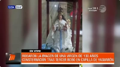 Roban imagen de una virgen de más de 130 años de antigüedad en Yaguarón