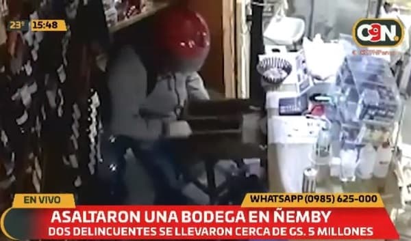 Cámaras captan asalto de bodega en Ñemby