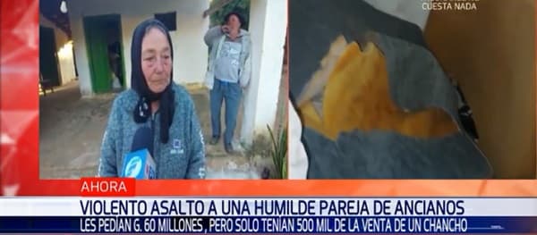 Pareja de ancianos sufre violento asalto en Carapeguá