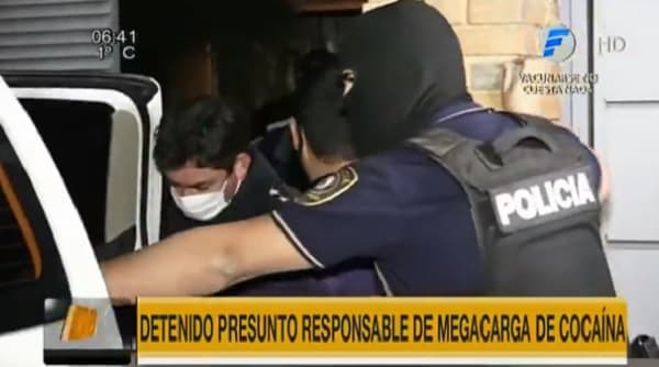 Detienen a hombre investigado por megacarga de cocaína