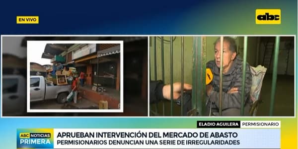 Permisionario desalojado se encadena y aprueban intervención del Abasto
