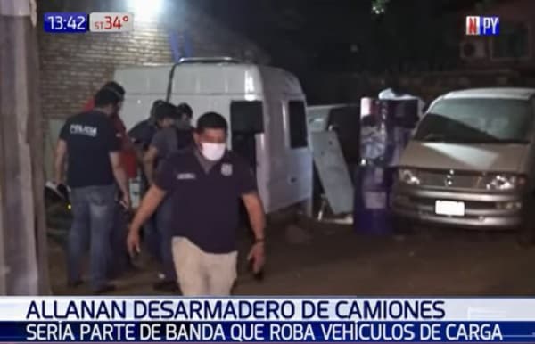 Allanan aguantadero de camiones robados