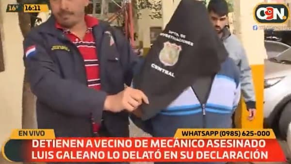 Detienen a vecino del mecánico asesinado