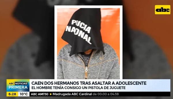 Detienen a hermanos sospechosos de asaltar con arma de juguete