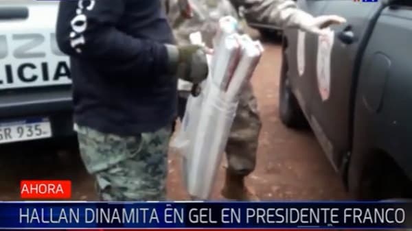 Hallan dinamita en gel en Presidente Franco