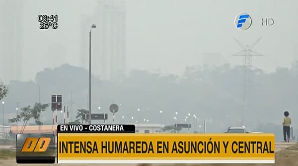 Humareda cubre Asunción y Central a consecuencia de incendios