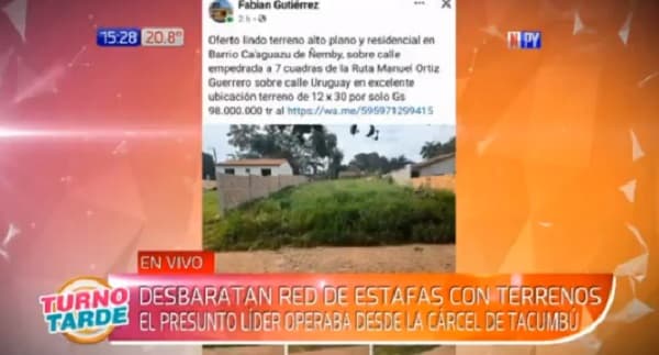 Cuatro personas detenidas tras denuncia de venta irregular de terreno