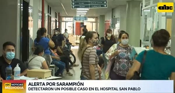 Investigan caso sospechoso de sarampión en el Hospital San Pablo