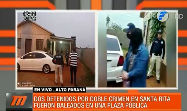 Dos detenidos por doble crimen en plaza de Santa Rita