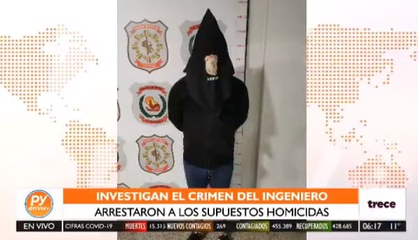Detienen a dos sospechosos del asesinato de ingeniero en Asunción