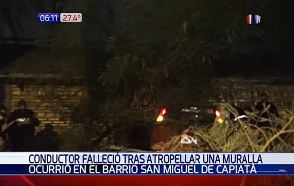 Hombre fallece tras chocar contra una muralla