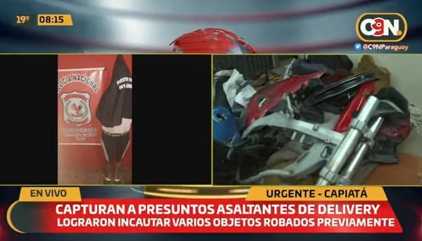 Capturan a sospechosos de asalto a delivery en Capiatá