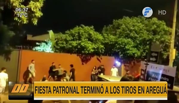 Fiesta patronal acaba a los disparos en Areguá