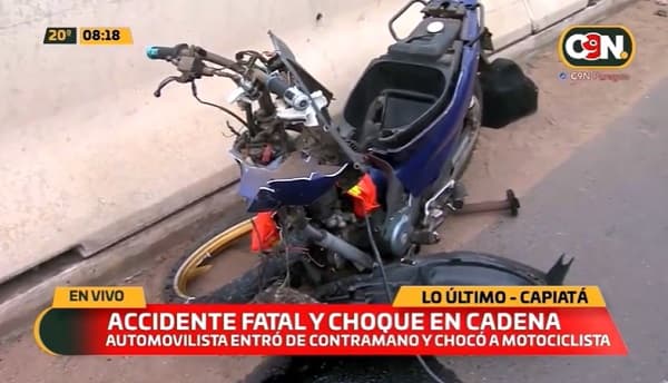 Accidente fatal y choque en cadena en Capiatá