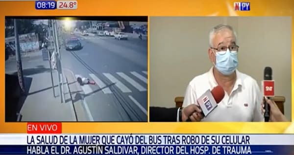 Joven que cayó del bus está con un “mal pronóstico”