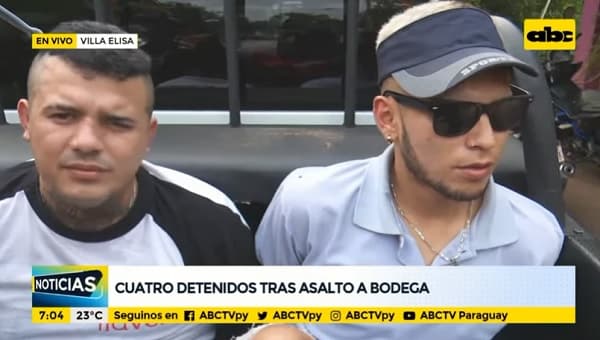 Cuatro detenidos por asalto a una bodega en Lambaré