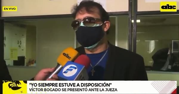Víctor Bogado se presenta luego de ser declarado en rebeldía