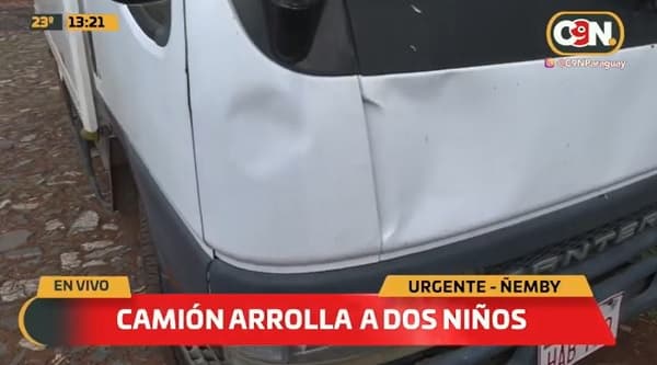 Camioncito arrolla a dos niños en Ñemby