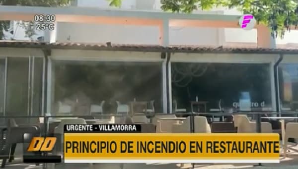 Reportan incendio en conocida heladería de Villa Morra
