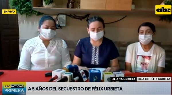 Familia Urbieta pide humanidad a captores a cinco años del secuestro