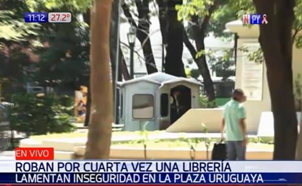 Librería de la Plaza Uruguaya sufre robo por cuarta vez en el año