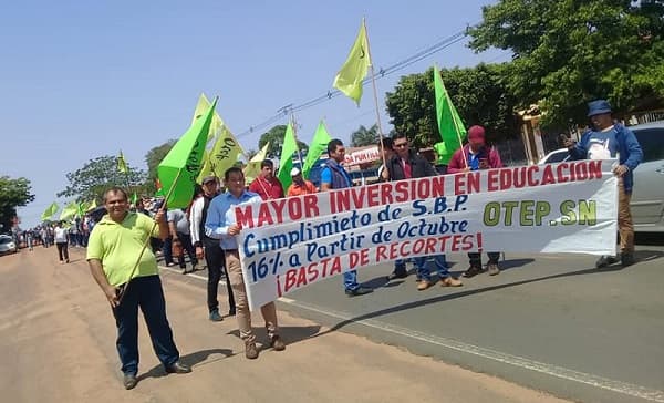 Maestros de OTEP-SN marchan este viernes en Asunción