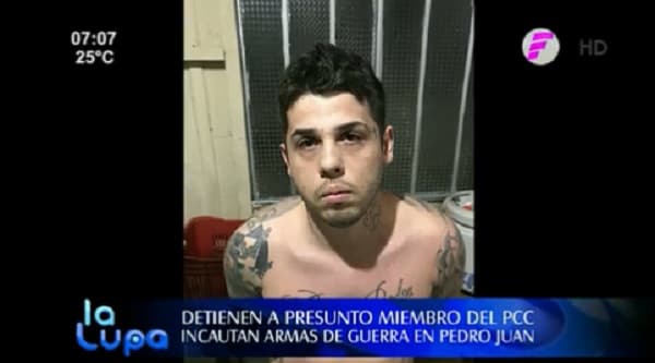 Capturan a “miembro” del PCC y hallan arsenal en Pedro Juan