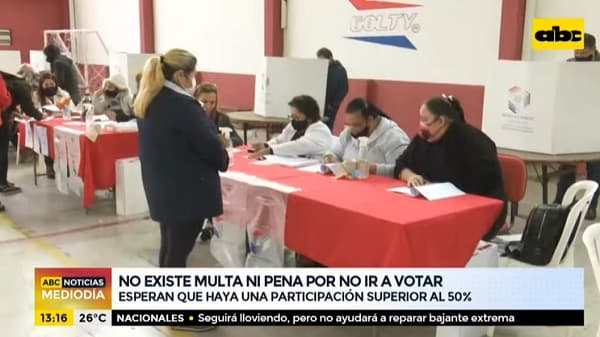 Aclaran que no hay multa por no votar en municipales