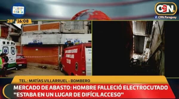 Trabajador muere electrocutado en el Mercado de Abasto