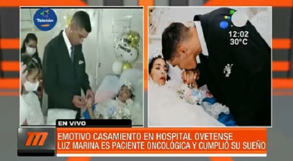 Paciente oncológica se casa en el Hospital de Coronel Oviedo