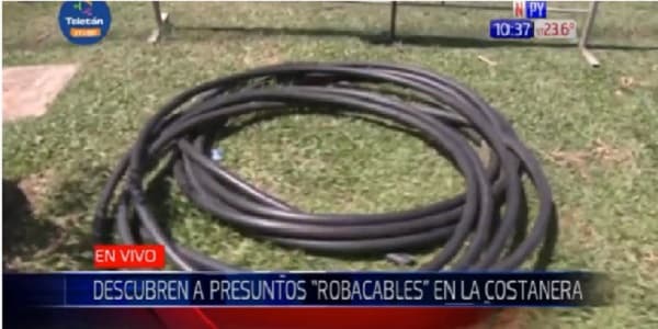 Recuperan 80 metros de cables del tendido eléctrico de la Costanera