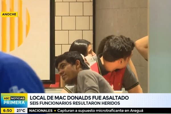 Asaltan local de McDonald’s sobre Eusebio Ayala