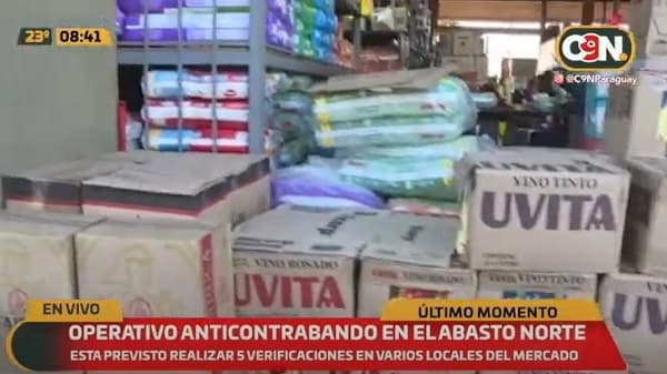 Incautan productos en operativo anticontrabando en el Abasto Norte