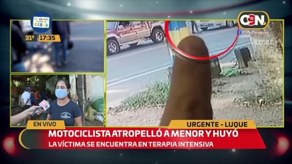 Motociclista atropella a adolescente y huye
