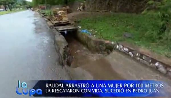 Raudal arrastra a mujer por 100 metros en Pedro Juan Caballero