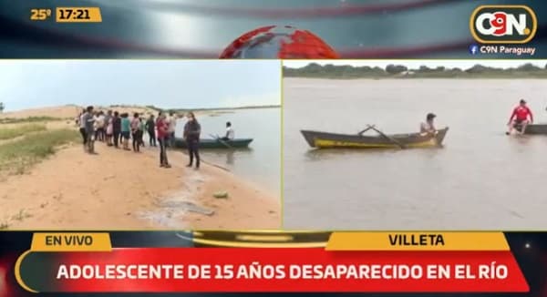 Buscan a adolescente de 15 años desaparecido en el río Paraguay