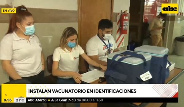Instalan vacunatorio en el Departamento de Identificaciones