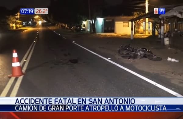 Acompañante de motociclista muere embestido por camión cisterna