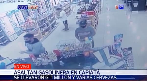 Delincuentes se llevan G. 1 millón y latas de cerveza de surtidor