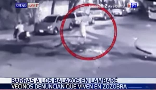 Vecinos de Lambaré denuncian ataque a balazos de barras bravas