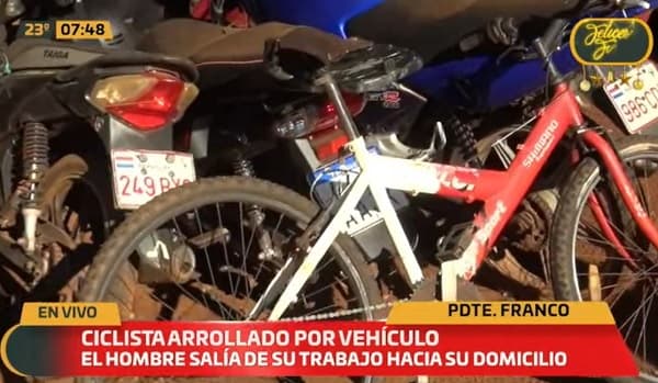 Ciclista muere arrollado en Franco