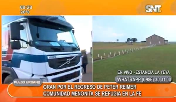 Familiares de menonita secuestrado envían víveres a la Chacarita