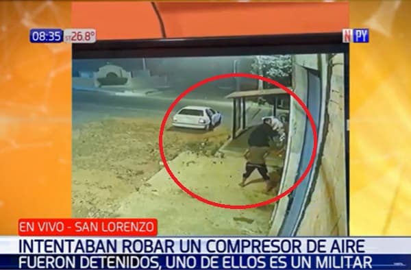 Detienen a un militar y otros dos hombres por intentar robar un compresor de aire