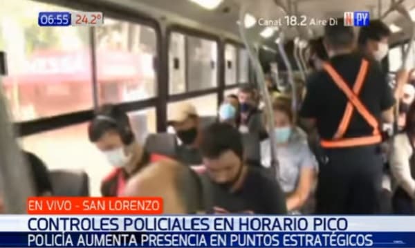 Policía Nacional realiza controles en buses